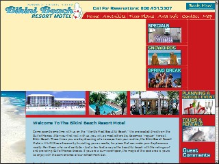 Web site www.bikinibeachresort.com, Bikini Beach Resort Panama City Beach