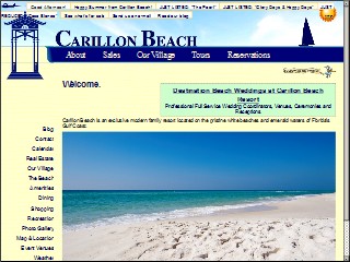 Web site www.carillon-beach.com, Carillon Beach
