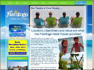 Web site www.flamingomotel.com, The Flamingo Hotel and Tower