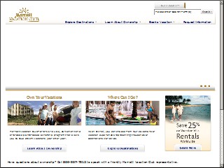 Web site www.vacationclub.com, Marriott's Legends Edge at Bay Point
